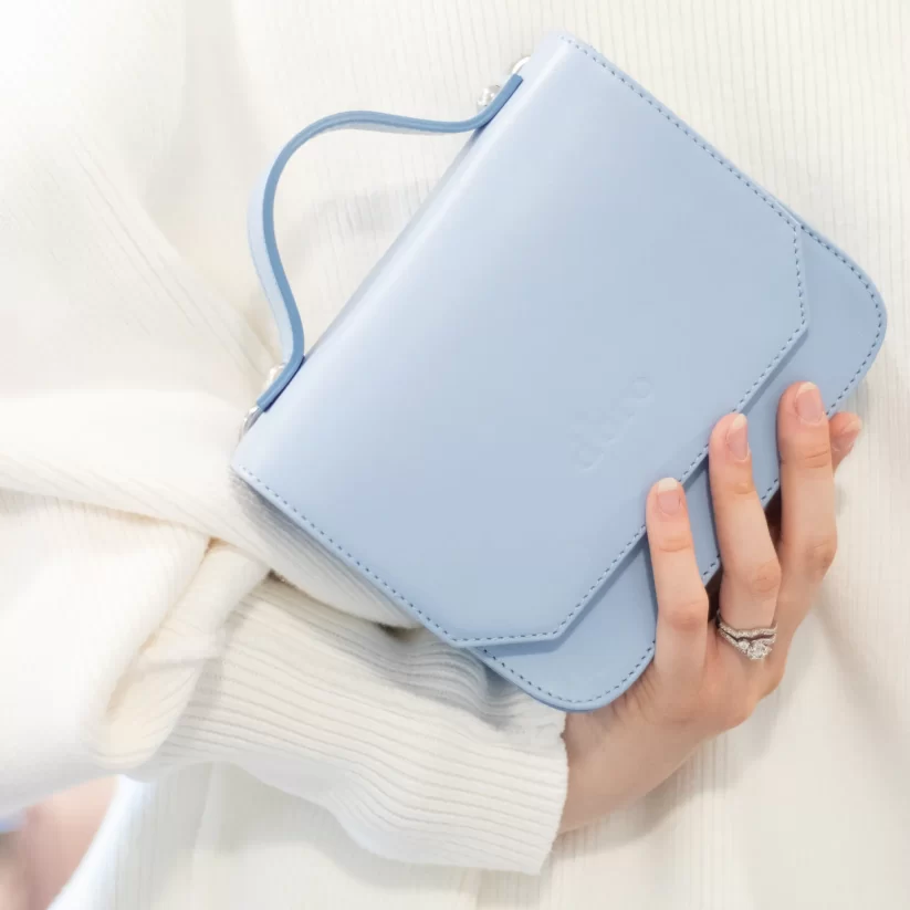 Sky Blue Serenity - Women's Light Blue Handbag
