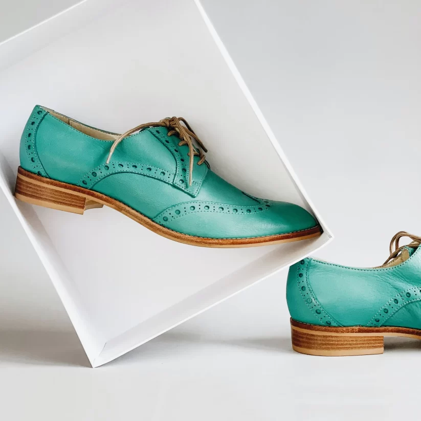 Torquil Green Elegance - Men's Green Leather Shoes