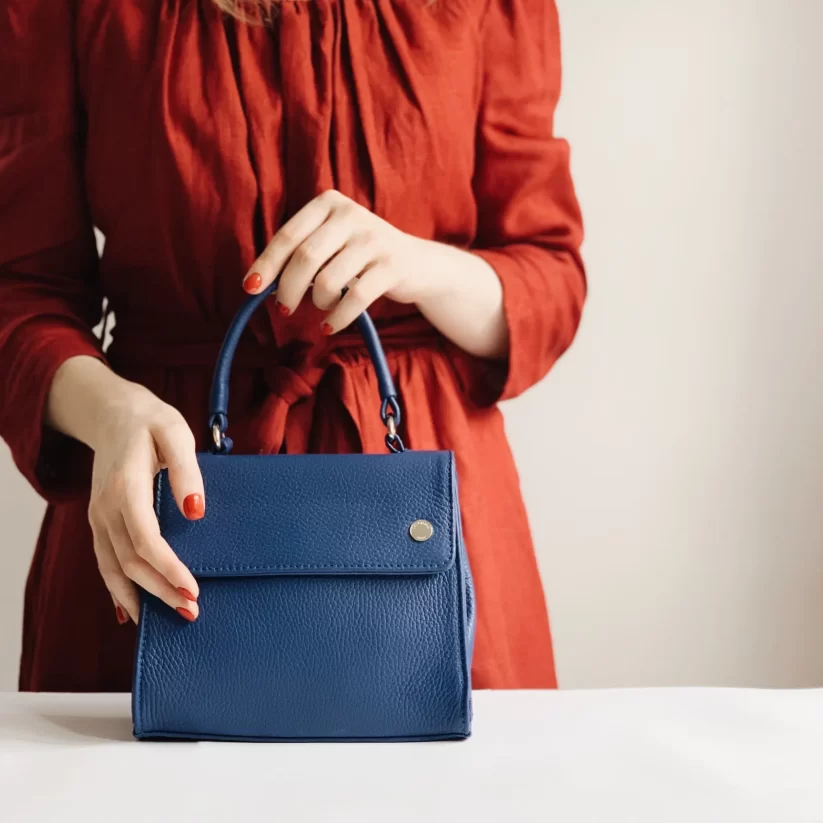 Navy Elegance - Women's Deep Blue Handbag